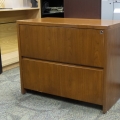 Maple 2 Drawer Lateral File Cabinet, Locking